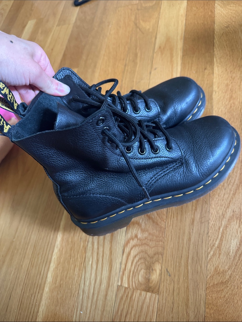 Dr. Martens Black Leather Pascal Lace-Up Boots